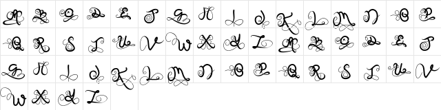 On Spring Monogram Regular  glyph index