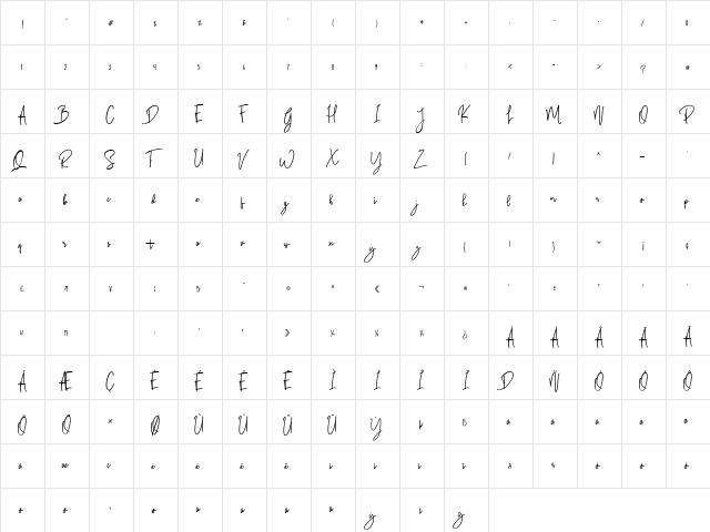 Salute Riches Free Regular  glyph index