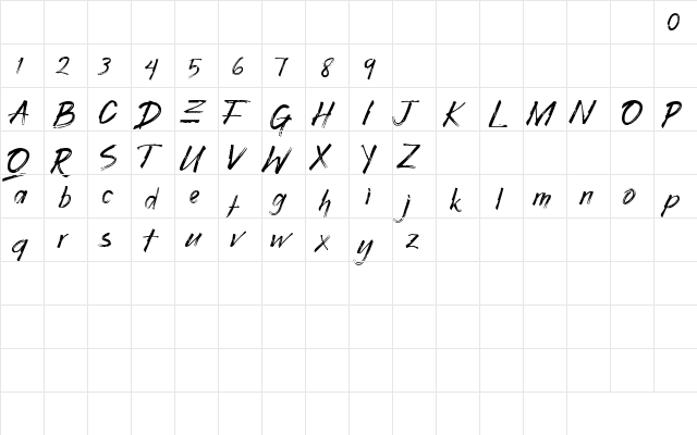 Gothix Regular  glyph index