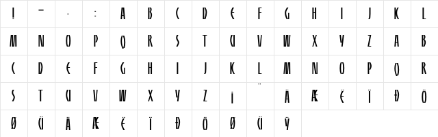 HFF Sultan of Swat Regular  glyph index