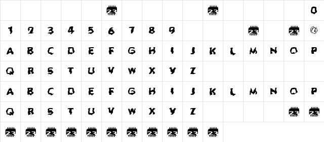 Zone23_Dreamtime 623 Normal  glyph index