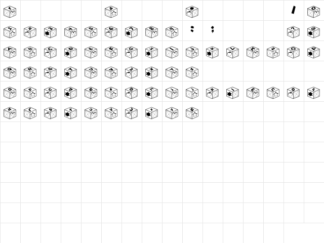 sai Font Regular  glyph index