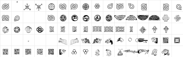 Kells Extras  glyph index