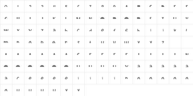 Strip Line StripUp  glyph index