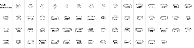 RvD_THUMBSUCKERS Regular  glyph index