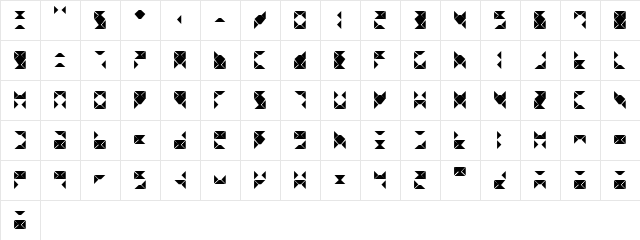 Triangel Regular  glyph index