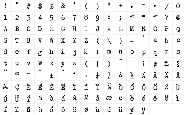 HOLLYWOOD STARFIRE Normal  glyph index