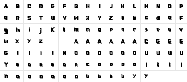 Roundfra DEMO Outline Regular  glyph index