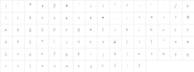 2Peas Sketchy Regular  glyph index