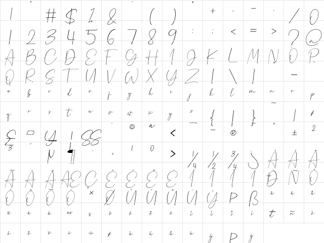 Beholder Beholder  glyph index