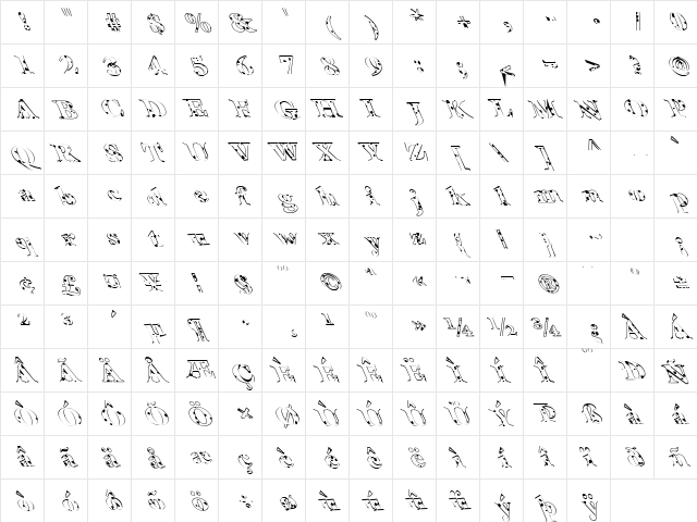FZ ROMAN 25 SPOTTED LEFTY Normal  glyph index