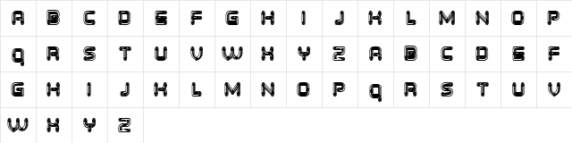 Majestic Black Regular  glyph index