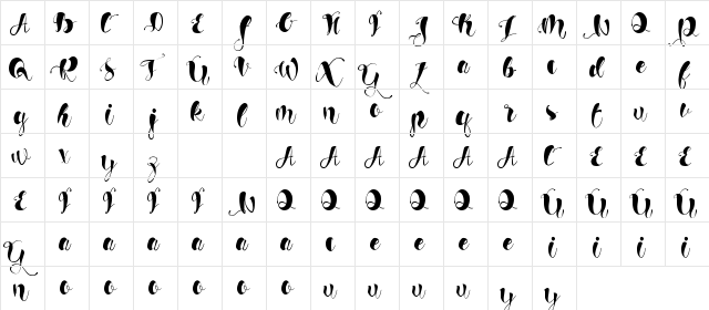 Ghost Demo Regular  glyph index