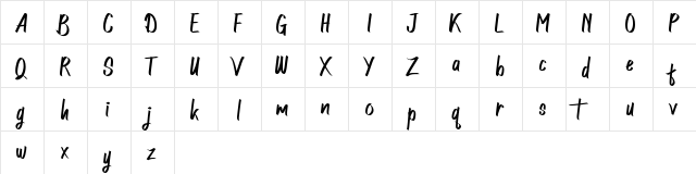 Northingtown Regular  glyph index