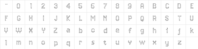Letrix 1  glyph index