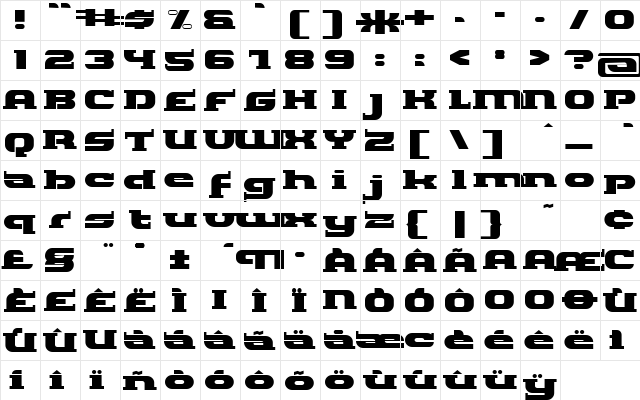 Helga Broad  glyph index