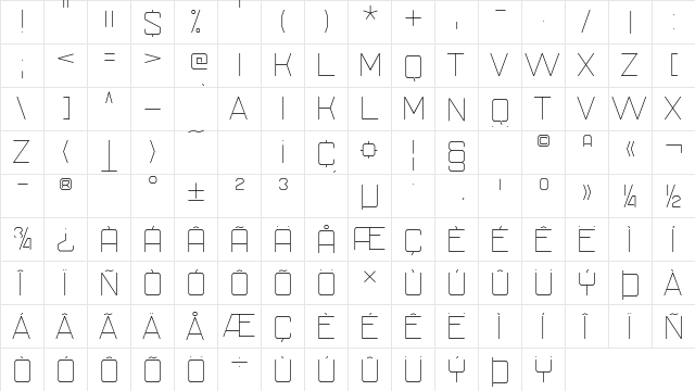 SU-30SM 150  glyph index