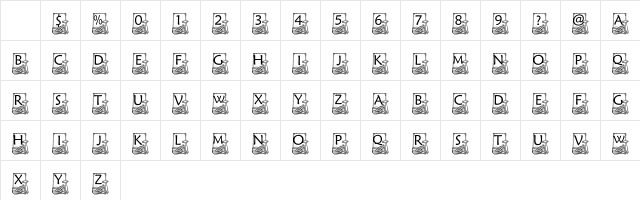 pf_toolbox1 Regular  glyph index