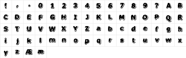 Hillock BRK Regular  glyph index