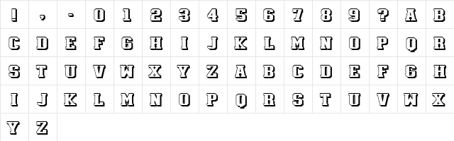 Silicone Hollow Regular  glyph index