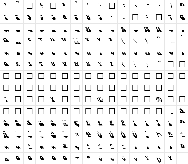 FZ JAZZY 16 STRIPED LEFTY Normal  glyph index