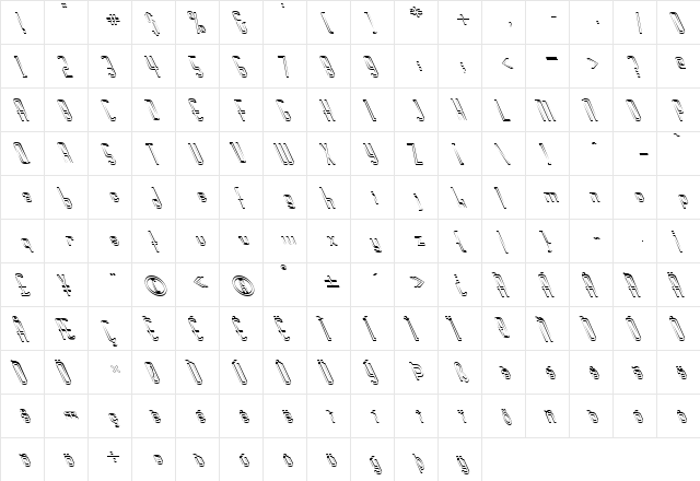 FZ BASIC 44 HOLLOW LEFTY Bold  glyph index