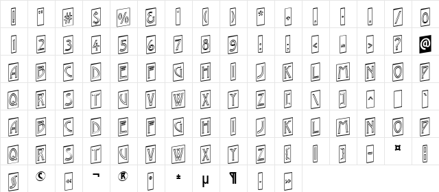 a_ModernoCmOtlUp Regular  glyph index