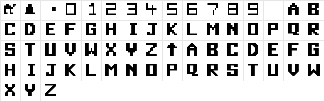 Falcon Patrol Regular  glyph index