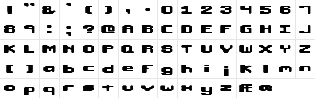 Macropsia (BRK) Regular  glyph index
