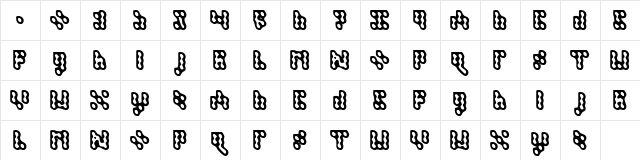 Dispute Regular  glyph index