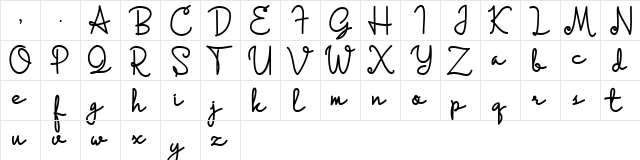 Localova Monoline - Demo Regular  glyph index