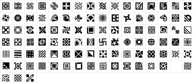 Mini Pics Doohickies  glyph index