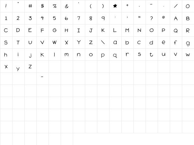 2Peas Sunshine 2Peas Sunshine  glyph index