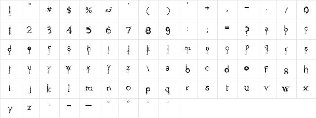 Finial-RegularA Regular  glyph index