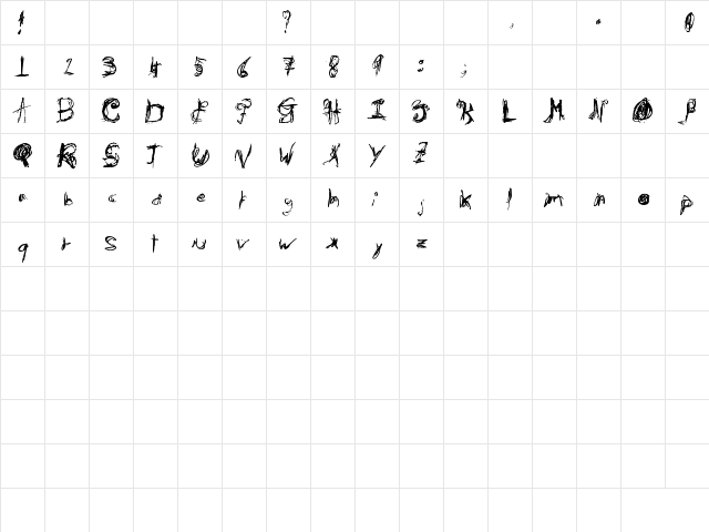 Don't Wanna Regular  glyph index