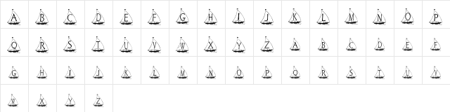 Petits Bateaux Regular  glyph index