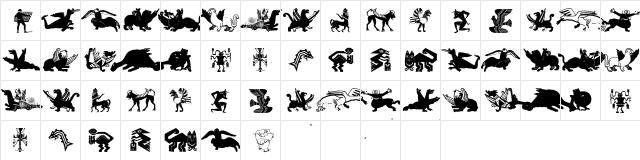 FableBeings Regular  glyph index