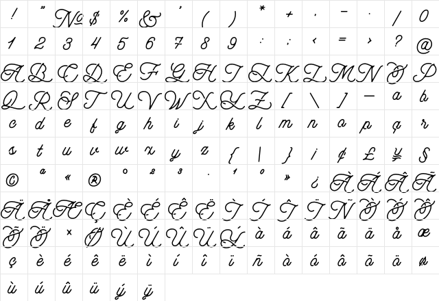 aaleyah-PERSONAL-USE-ONLY PERSONAL-USE-ONLY  glyph index