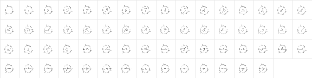 2Peas I Love You Regular  glyph index
