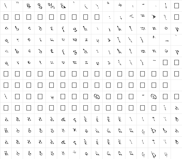 FZ JAZZY 33 HOLEY LEFTY Normal  glyph index