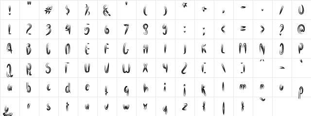 Stay Buddy Stripping  glyph index