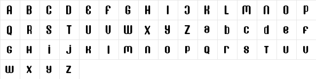 Donaldson demo Regular  glyph index