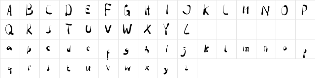 Droph Regular  glyph index