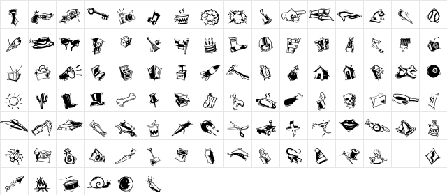 MiniPics ArtJam  glyph index