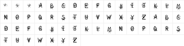 KR That Silly Hunnybee! Regular  glyph index