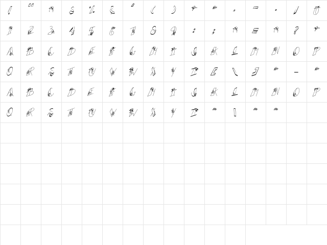 LD Springtime Regular  glyph index