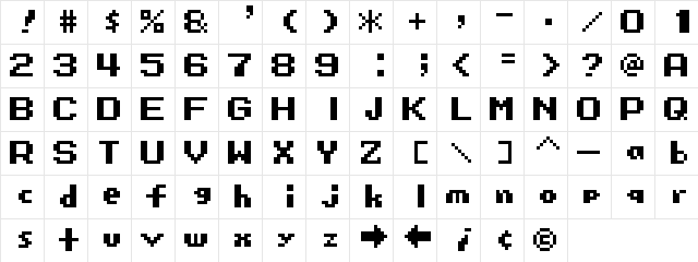 Font Man Regular  glyph index