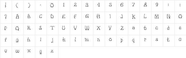 Florida Regular  glyph index