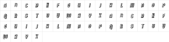 Wooden Planks Italic  glyph index