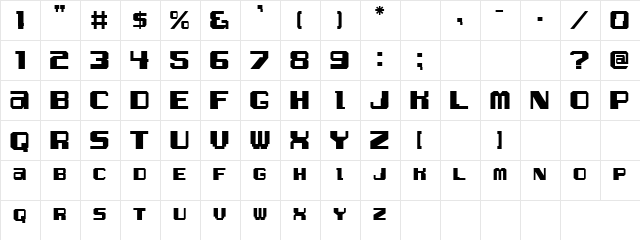 Crook Regular  glyph index